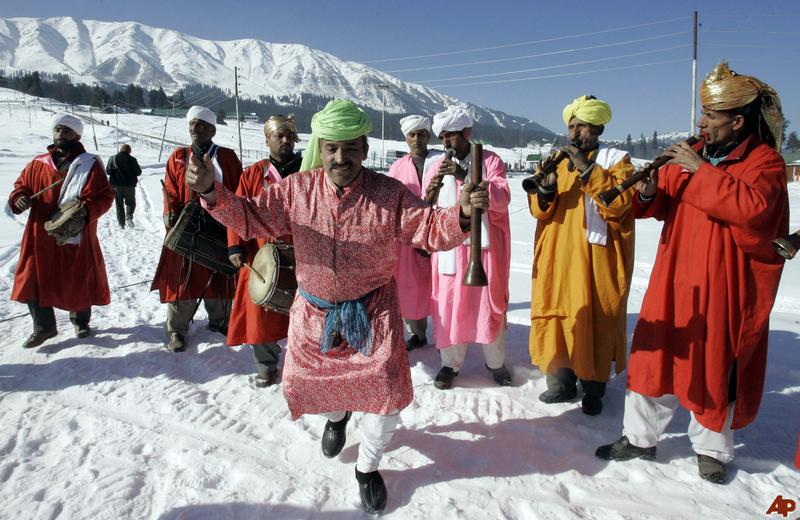 Folk songs in Kashmir. photo courtesy AP.